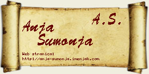 Anja Šumonja vizit kartica